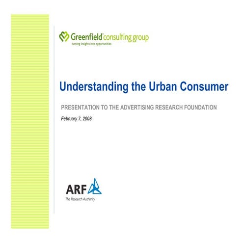 Understanding the Urban Consumer | PDF