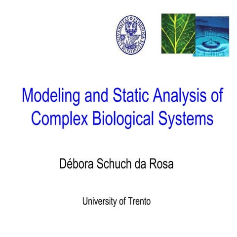2007 03-16 modeling and static analysis of complex biological systems dsr