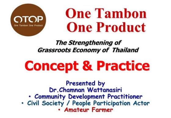 OTOP (One Town One Product | PPT