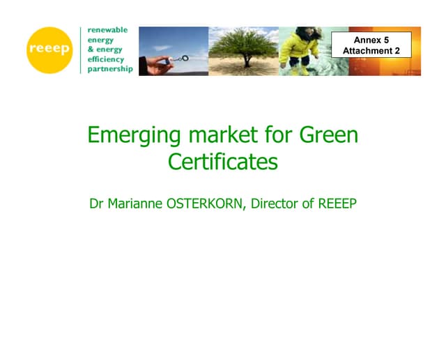 Emerging market for Green Certificates