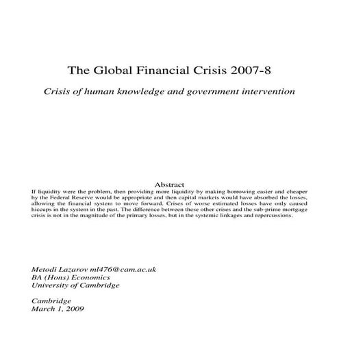 2007 Financial Crisis