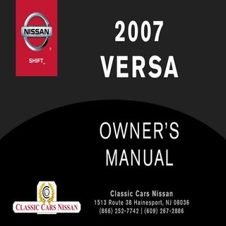 2007 VERSA OWNER'S MANUAL