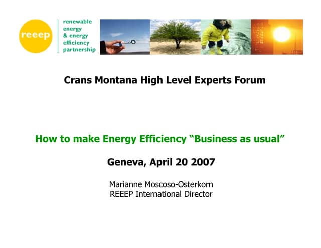 How to make Energy Efficiency “Business as usual”