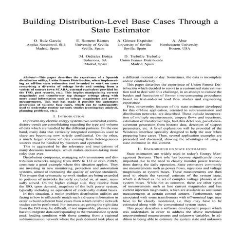 2Building Distribution-Level Base Cases Through a State Estimator