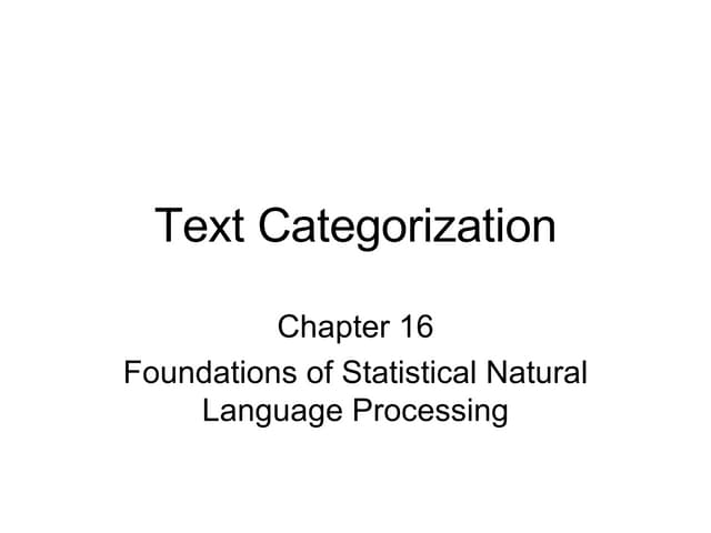 20070702 Text Categorization
