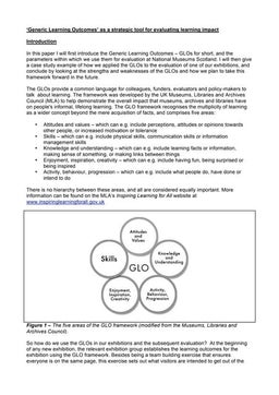 Heritage & Creative Learning Framework (by Anna Hansen) | PPT