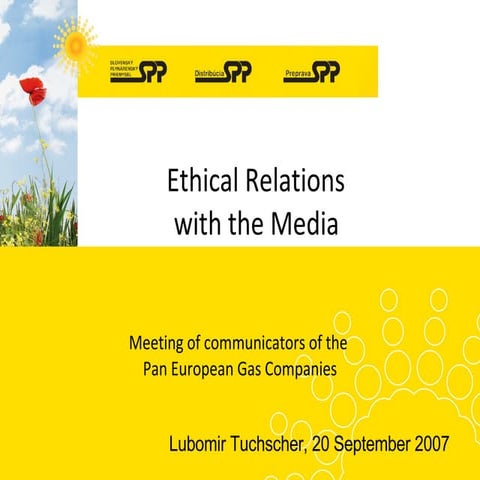 Lubomir Tuchscher: Ethic Media Relations