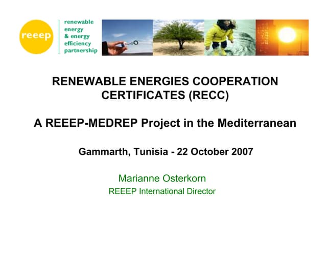 Renewable Energies Cooperation Certificates (RECC)
