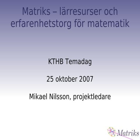 Matriks KTHB Temadag