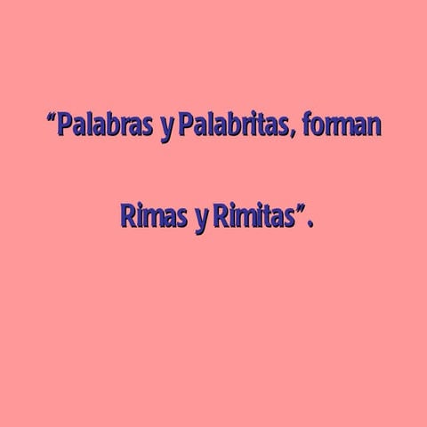 Diapocitivas de rimas | PPT