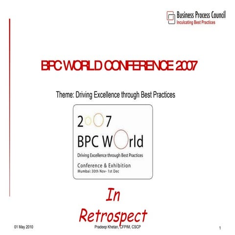 Mapics 1st Global SCM Conference 4&5 Apr2011 | PDF