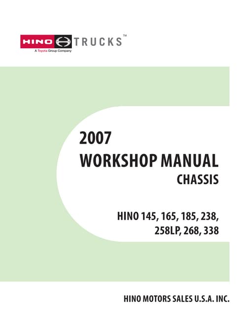2007 Hino 258LP series Truck Service Repair Manual.pdf