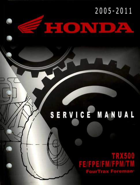 2007 honda trx500 fm fourtrax foreman service repair manual | PDF