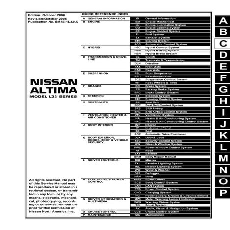 2007 NISSAN ALTIMA SERVICE MANUALFUEL SAVING TAB PDF intelligence overview