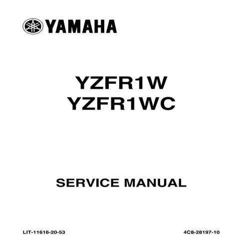2007 yamaha yzfr1000 w service repair manual