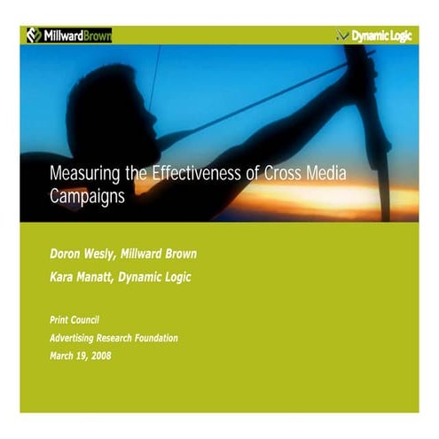 Measuring the Effectiveness of Cross Media Campaigns