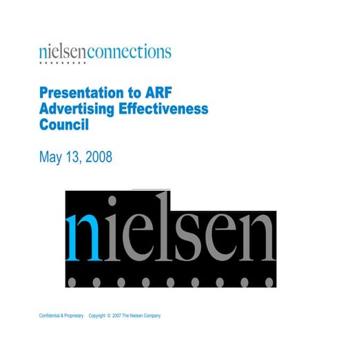 The Nielsen Perspective on Applications of Data "Fusion' in Advertising Effec...