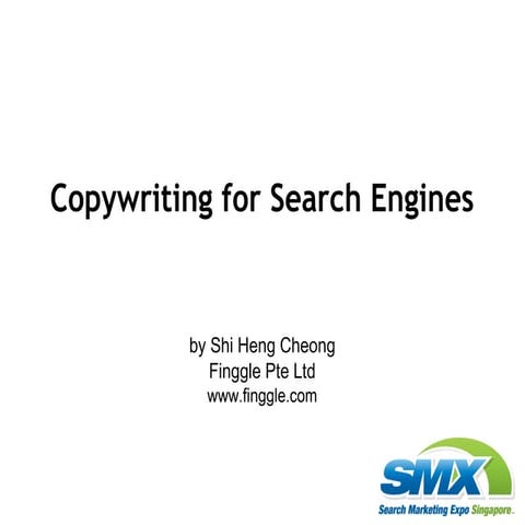 Copywriting for Search Engines