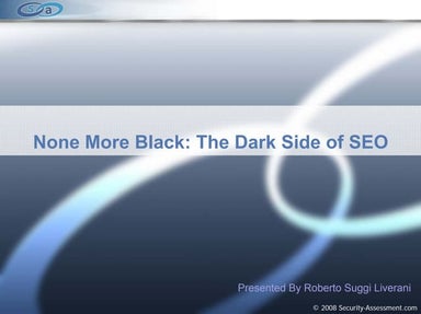 None More Black - the Dark Side of SEO