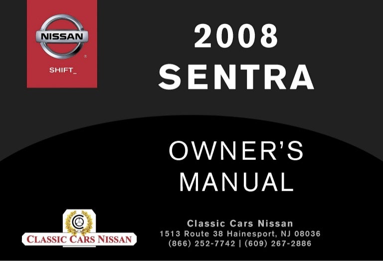 2008 nissan sentra owners manual