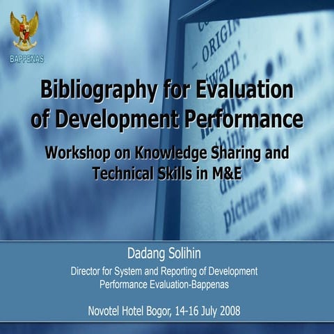 Bibliography for Evaluation of Development Performance | PDF
