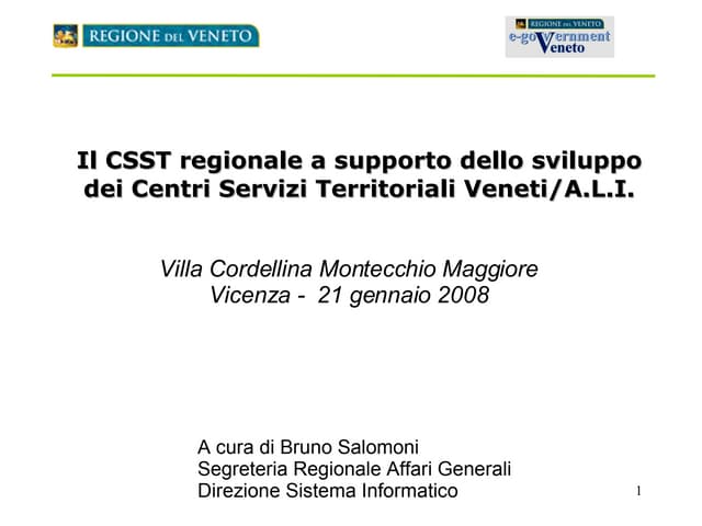 Convegno Cst Villa Cordellina Vi