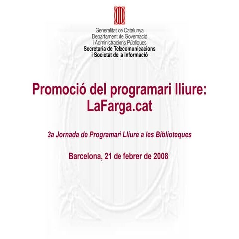 Promoció del programari lliure - La Farga