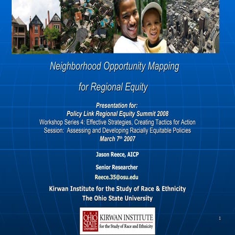 Neighborhood Opportunity Mapping for Regional Equity