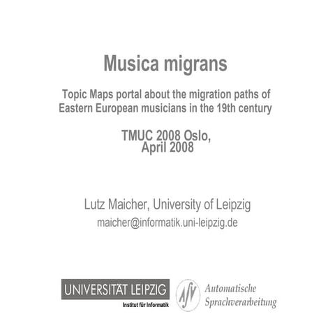 Musica migrans - Topic Maps portal about the migration paths of Eastern Europ...