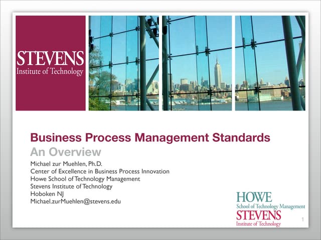 BPM Standards: An Overview