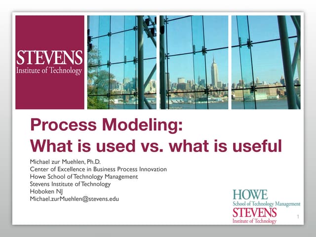 Process Modeling: What is used vs. What is useful