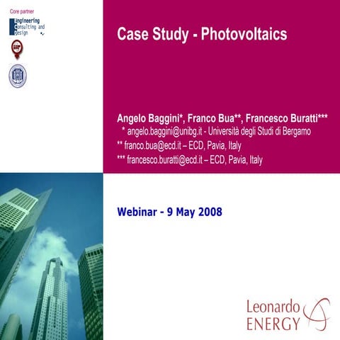 Photovoltaics Case Study