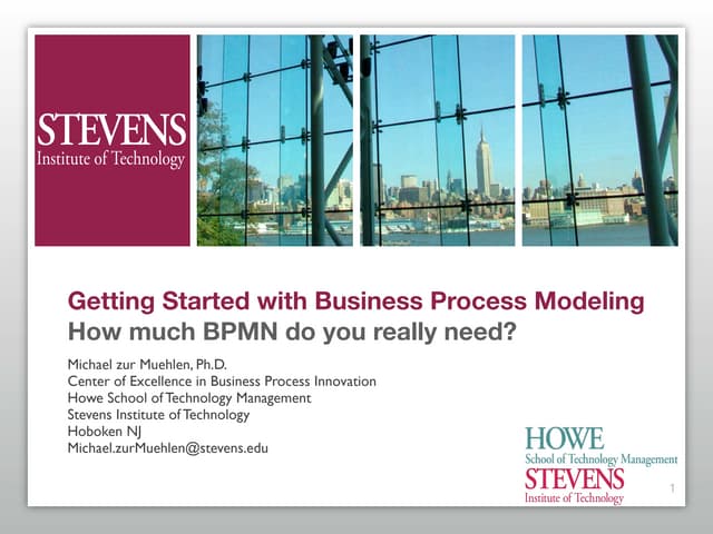 Getting Started With Business Process Modeling
