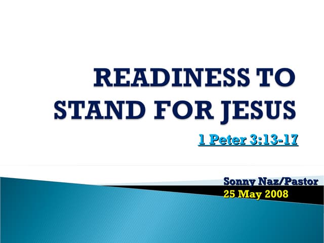 Readiness to Stand For Jesus