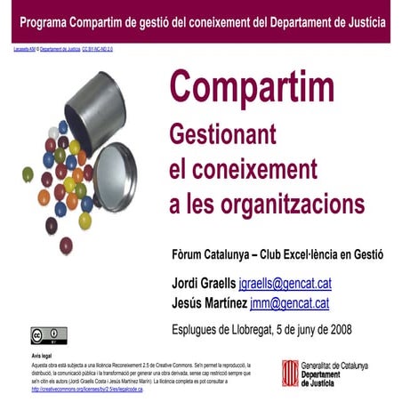 Fòrum Emprenedors - Presentació Compartim 20080605