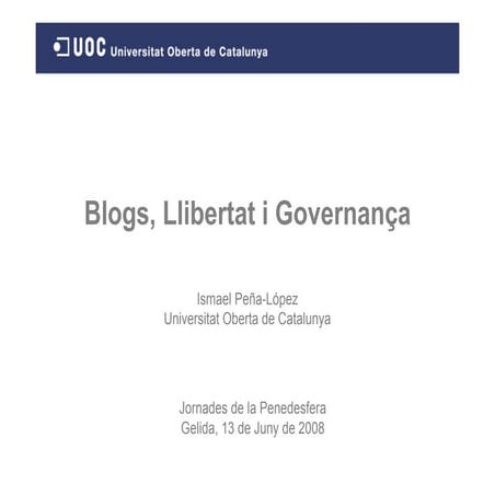 Blogs, Llibertat i Governança | PDF
