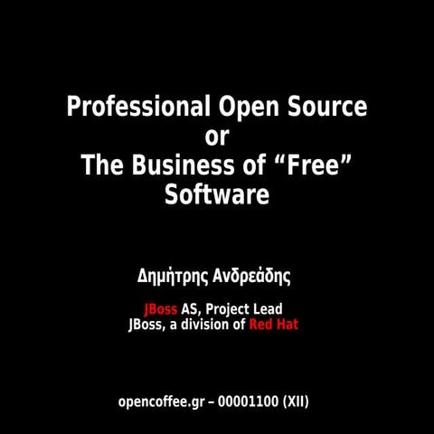 2008 06 OpenCoffee Xii - Athens - JBoss