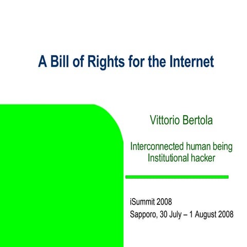 The internet: a new frontier for human rights | PPT