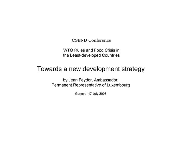 20080731 session 2 towards a new development strategy - jean feyder
