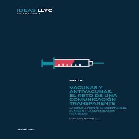 Vacunas y antivacunas, el reto de una comunicación transparente