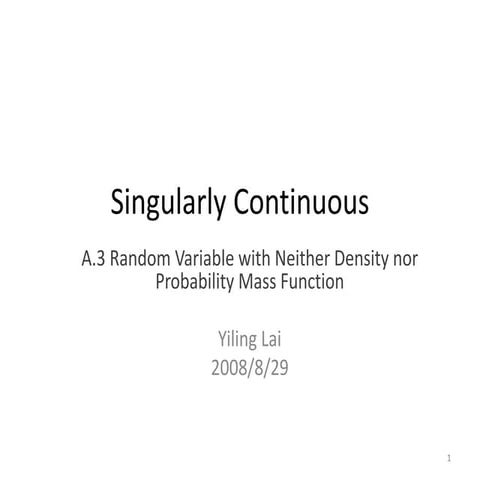 singularly continuous