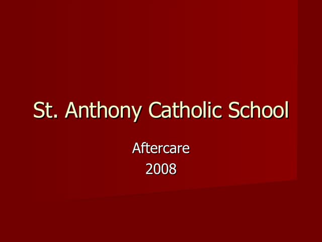 2008 09 Aftercare