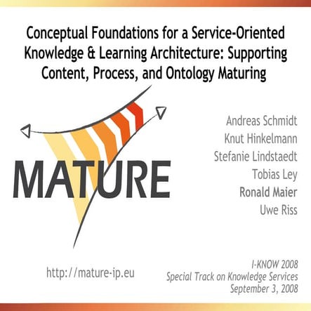 Conceptual Foundations for a Knowledge & Learning Architecture: Supporting Co...