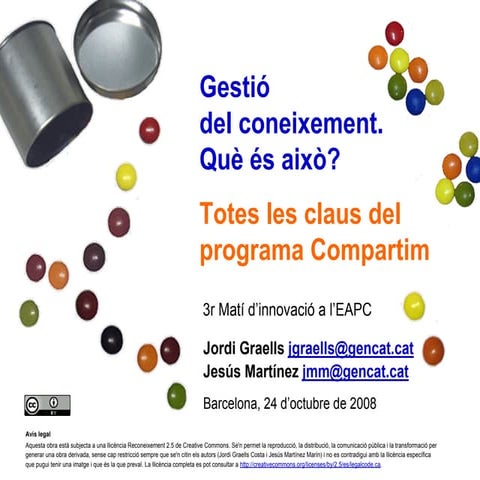 Totes les claus del programa Compartim. Gestió del coneixement ¿què és això?