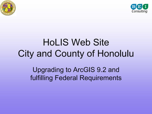 HoLIS GIS Update