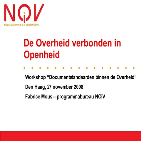 De Overheid verbonden in Openheid