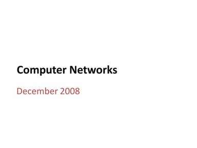 Computer Networks: An Introduction