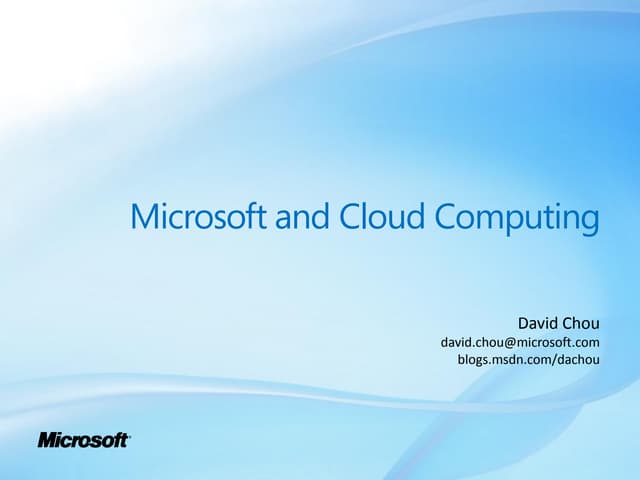 Microsoft And Cloud Computing