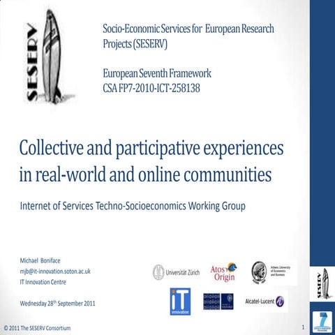 Collective and participative experiences in real-world and online communities