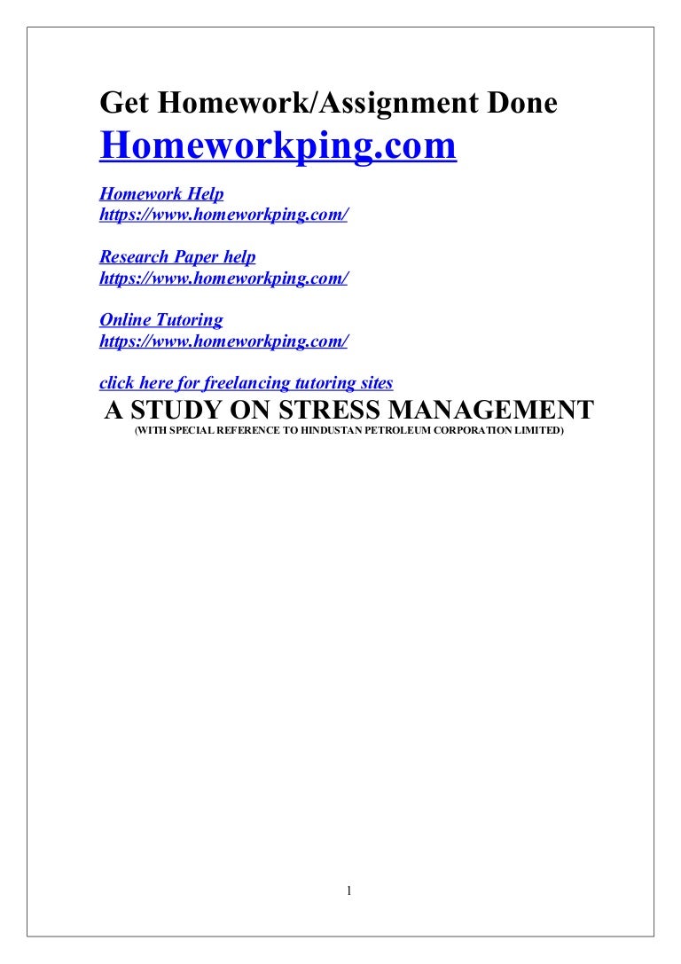 Thesis on stress image